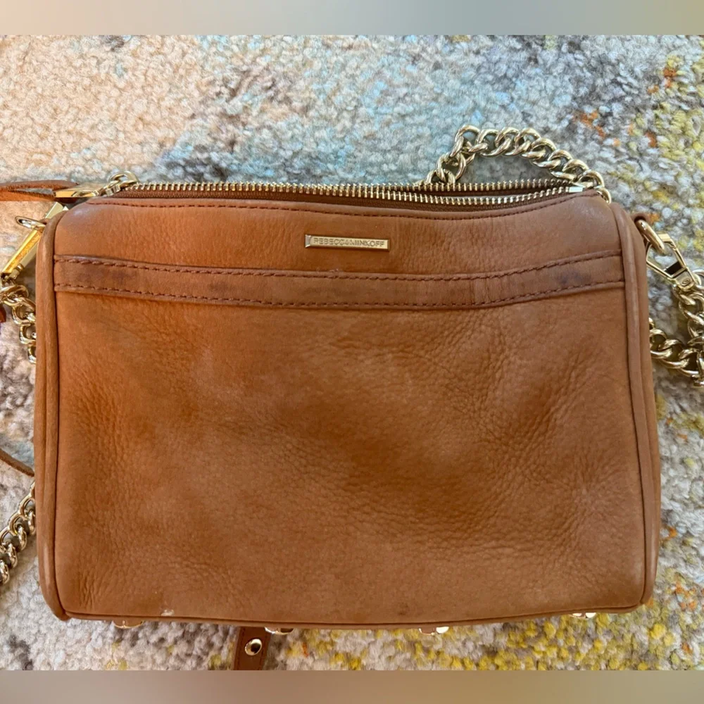 Rebecca Minkoff brown crossbody bag gold hardware - Picture 2 of 5